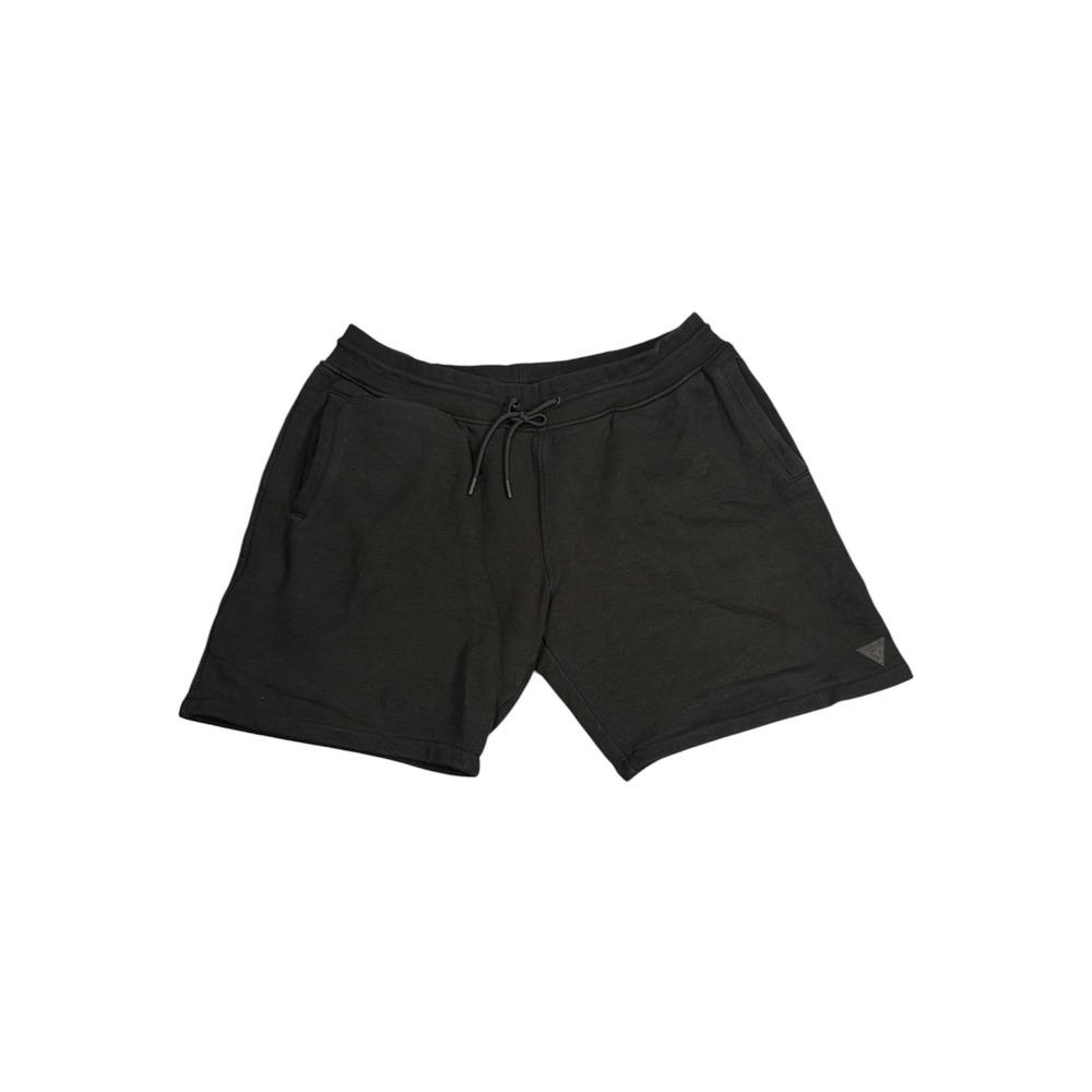 Guess Mens Black Fleece Sweat Shorts XL Drawstring Logo